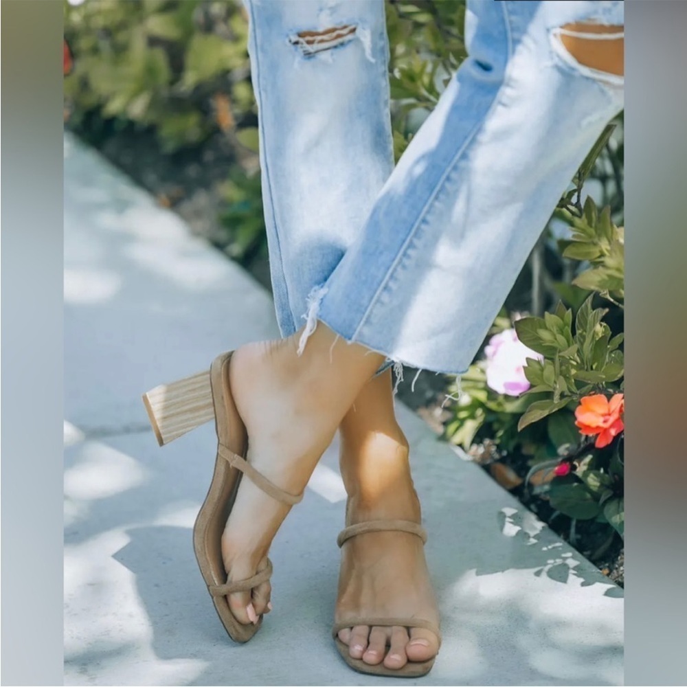 Vici Tori Square Toe Heeled Sandal | Almond | 8